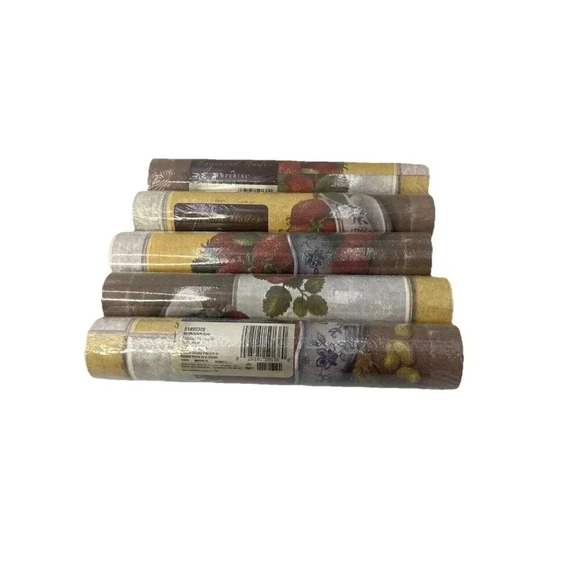 Prepasted wallpaper BORDER/Strawberries/Raymond Waites Kitchen/51492320/Yellow/5 - Picture 3 of 11